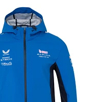 Veste unisexe Castore Blue Alpine 2025 Team Wear entièrement zippée et résistante à l'eau