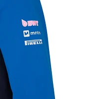 Veste unisexe Castore Blue Alpine 2025 Team Wear entièrement zippée et résistante à l'eau