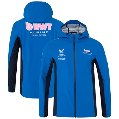 Veste unisexe Castore Blue Alpine 2025 Team Wear entièrement zippée et résistante à l'eau