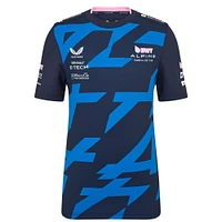 T-shirt pilote bleu marine Castore Pierre Gasly Team Wear Alpine 2025 pour jeunes