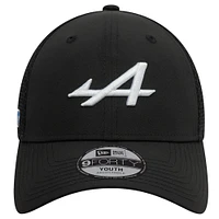 Youth New Era Black Alpine 2024 Team 9FORTY Adjustable Hat