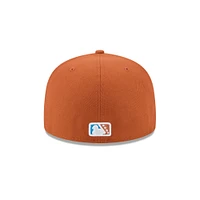 Casquette ajustée 59FIFTY pour homme New Era Brown Amarillo Sod Poodles Theme Nights