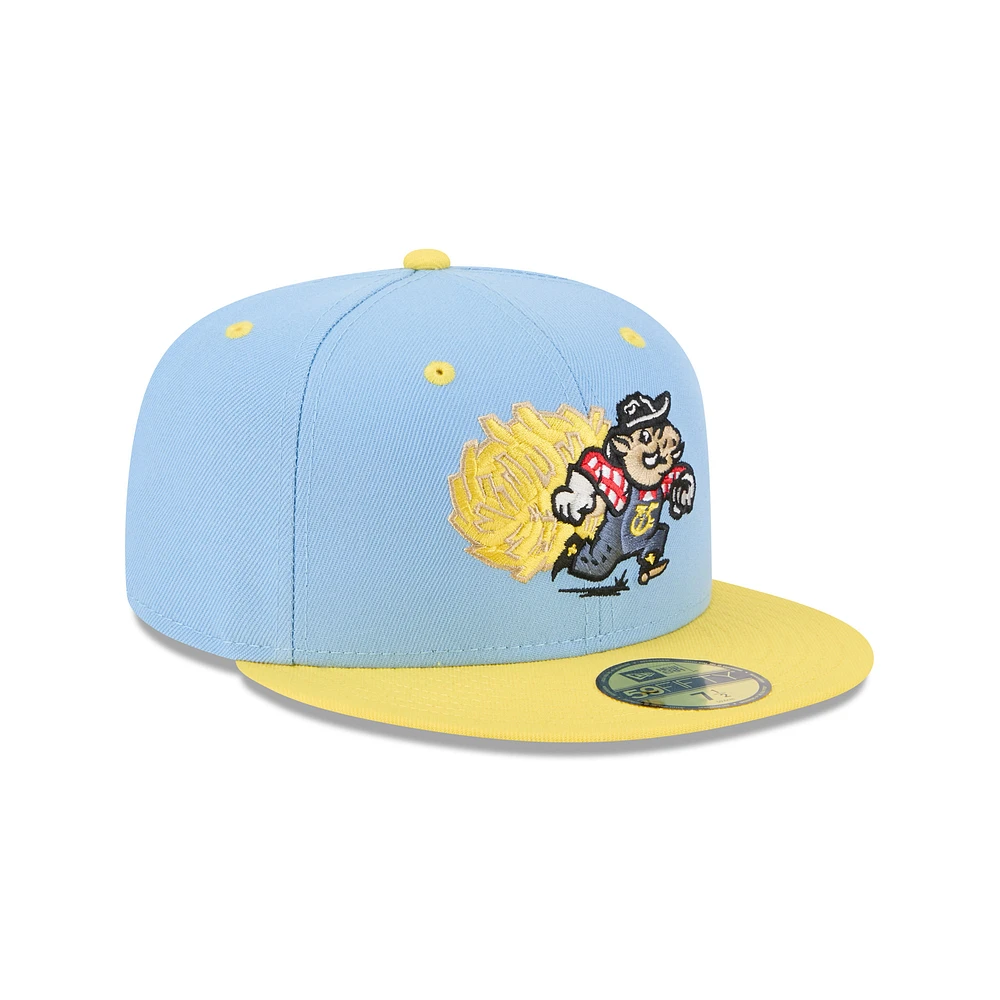 Men's New Era  Light Blue Amarillo Sod Poodles Theme Nights 59FIFTY Fitted Hat