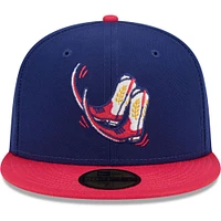 Men's New Era Navy/Coral Pointy Boots De Amarillo Copa La Diversion 59FIFTY Fitted Hat