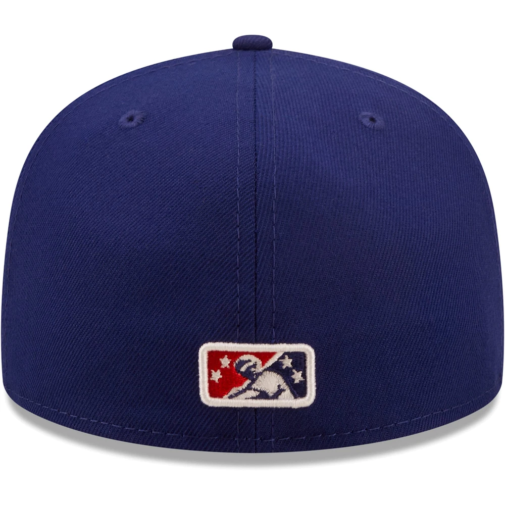 Men's New Era Royal Amarillo Sod Poodles Authentic Collection 59FIFTY Fitted Hat