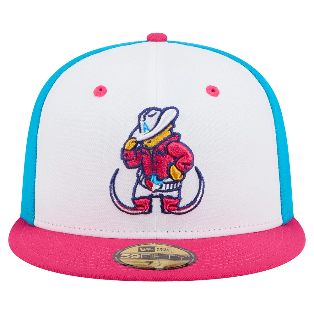 Men's New Era White Amarillo Sod Poodles Copa de la Diversión 59FIFTY Fitted Hat