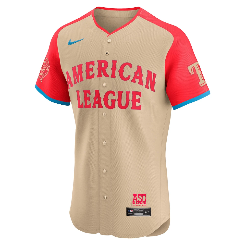 Men's Nike Corey Seager Cream American League 2024 MLB All-Star Game Elite Player Jersey