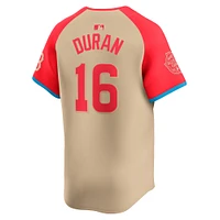 Maillot Nike Jarren Duran crème pour homme, édition limitée, Ligue américaine 2024, match des étoiles de la MLB
