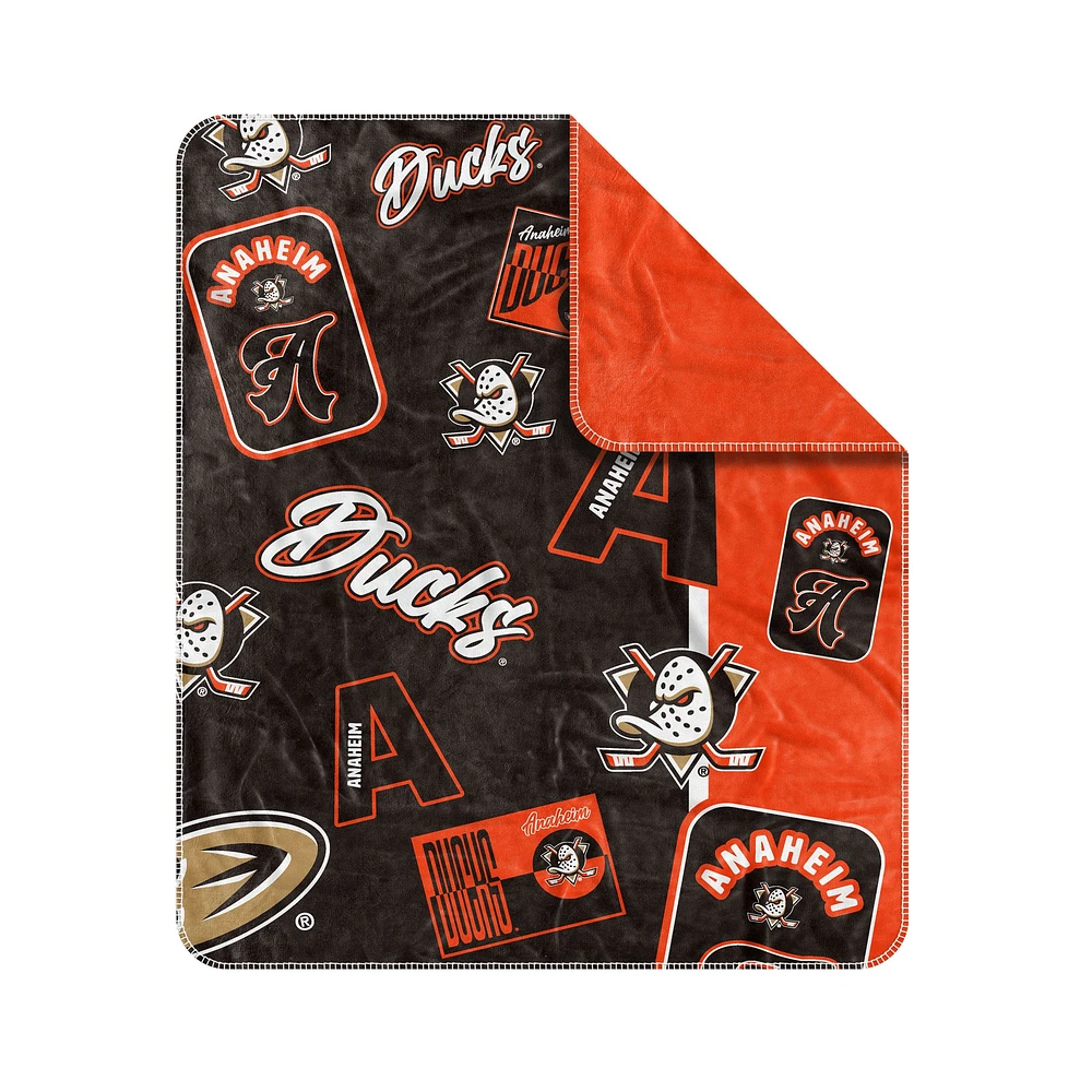 Couverture tissée Dream Weave 50" x 60" des Ducks d'Anaheim