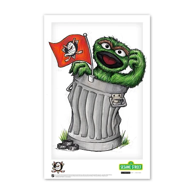 Anaheim Ducks 11" x 17" Sesame Street Print