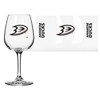 Anaheim Ducks Logo 12oz. Stemmed Wine Glass