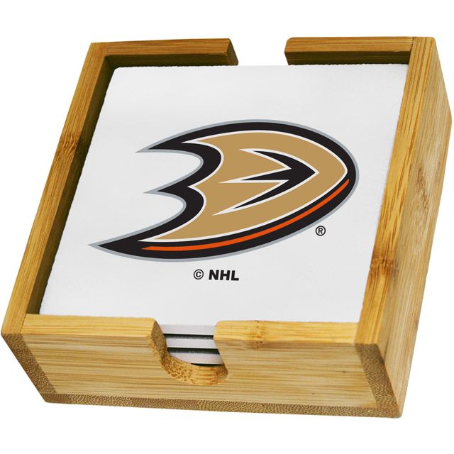 Ensemble de quatre sous-verres carrés Anaheim Ducks Team Logo