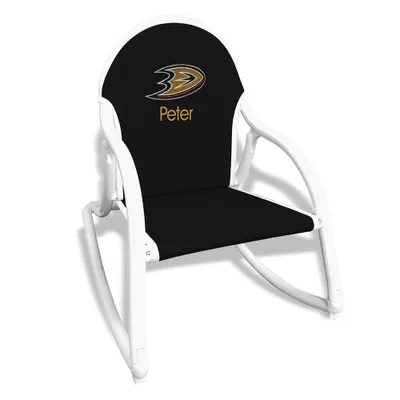 Anaheim Ducks Children's Personalized Rocking Chair - Black