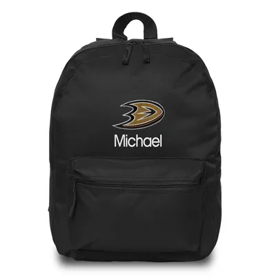 Anaheim Ducks Personalized Backpack - Black