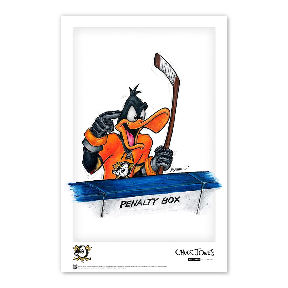 Daffy Duck Anaheim Ducks 11" x 17" Looney Tunes Poster Print