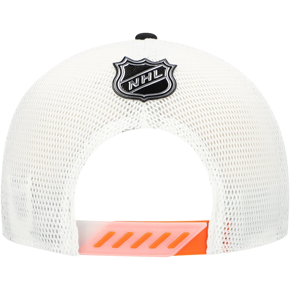 Men's Fanatics  Black Anaheim Ducks Authentic Pro Draft Adjustable Trucker Hat