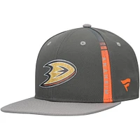 Men's Fanatics  Charcoal Anaheim Ducks Authentic Pro Ice Snapback Hat