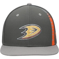 Men's Fanatics  Charcoal Anaheim Ducks Authentic Pro Ice Snapback Hat