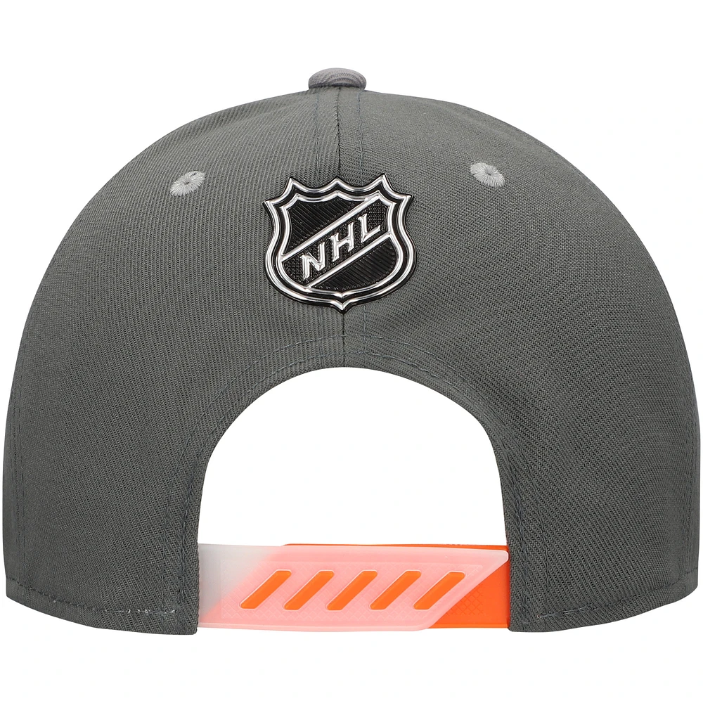 Men's Fanatics  Charcoal Anaheim Ducks Authentic Pro Ice Snapback Hat