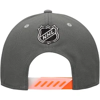Men's Fanatics  Charcoal Anaheim Ducks Authentic Pro Ice Snapback Hat