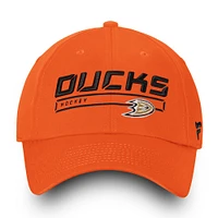 Men's Fanatics  Orange Anaheim Ducks Authentic Pro Rinkside Fundamental Adjustable Hat