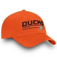 Men's Fanatics  Orange Anaheim Ducks Authentic Pro Rinkside Fundamental Adjustable Hat