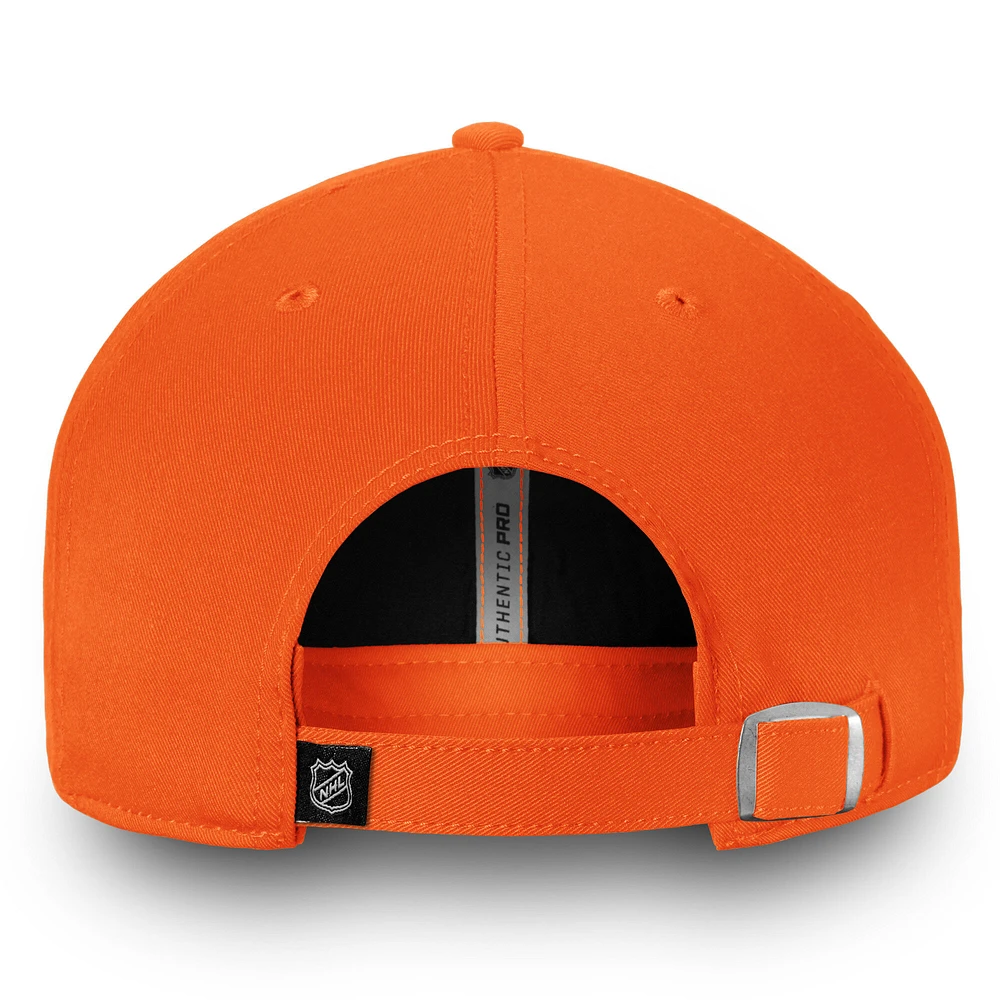 Men's Fanatics  Orange Anaheim Ducks Authentic Pro Rinkside Fundamental Adjustable Hat