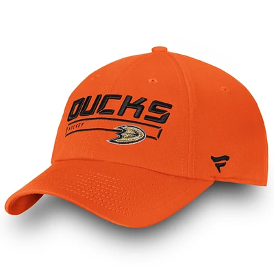 Men's Fanatics  Orange Anaheim Ducks Authentic Pro Rinkside Fundamental Adjustable Hat