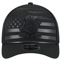 Men's New Era  Black Anaheim Ducks Game Day Stealth Flag 9FORTY A-Frame Adjustable Hat