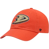 Casquette réglable '47 Orange Anaheim Ducks Clean Up pour homme