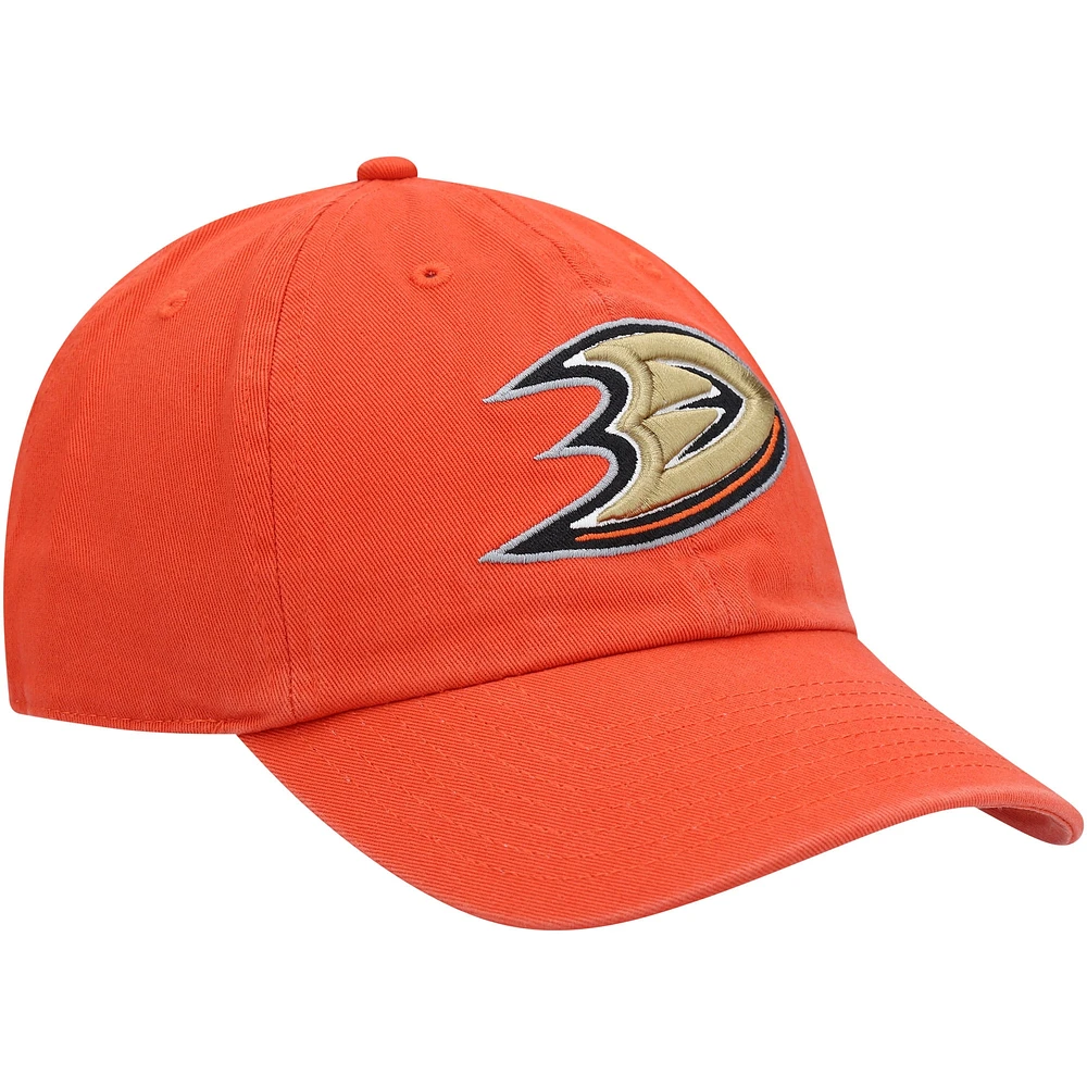 Casquette réglable '47 Orange Anaheim Ducks Clean Up pour homme