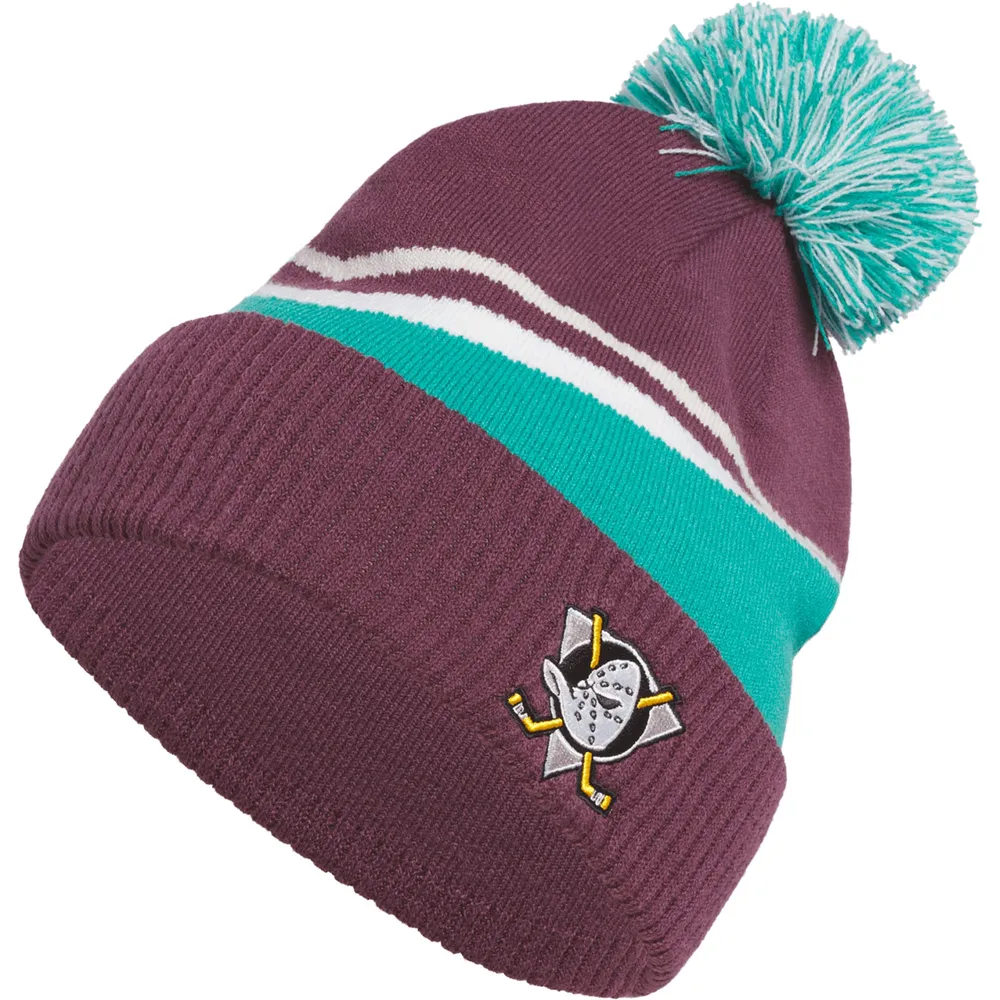 ST. LOUIS BLUES KIDS NEW ERA STRIPED POM KNIT HAT - NAVY