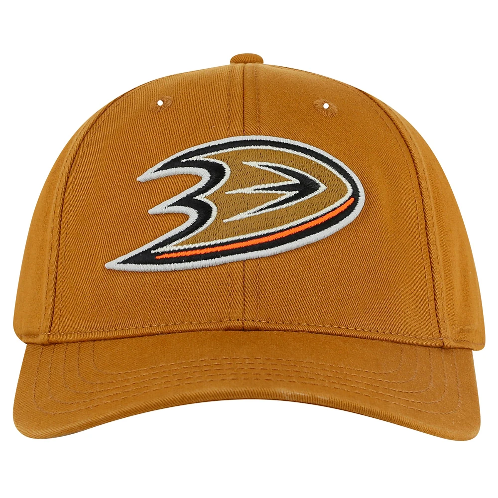 Casquette ajustable en sergé délavé American Needle Tan Anaheim Ducks Hepcat pour homme