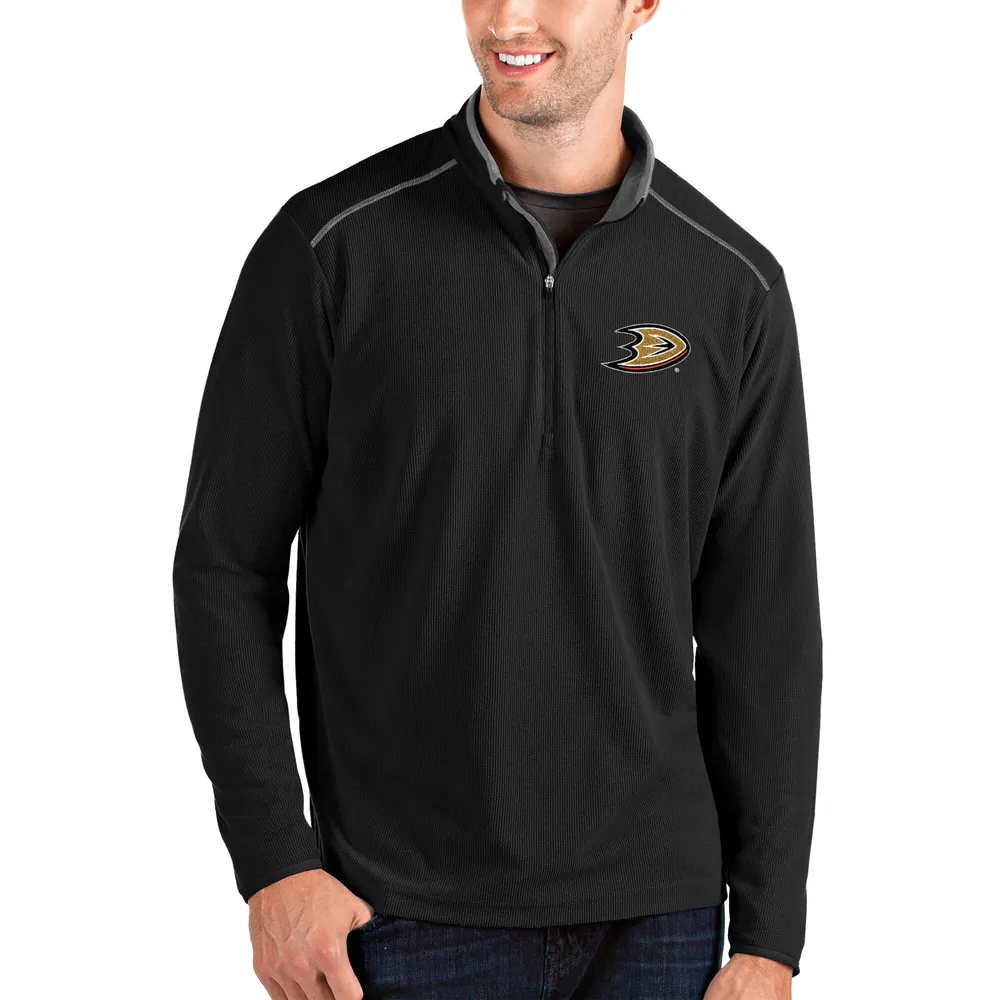 Anaheim Ducks Antigua Women's Course Full-Zip Jacket - Heather Black