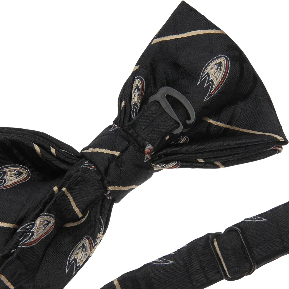 Men's Black Anaheim Ducks Oxford Bow Tie