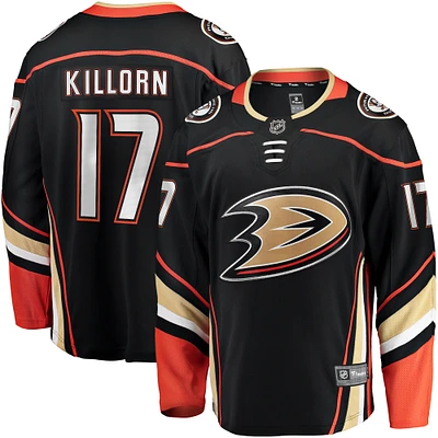 Maillot d'évasion à domicile Fanatics Alex Killorn noir pour hommes des Ducks d'Anaheim