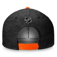 Men's Fanatics  Black/Orange Anaheim Ducks Authentic Pro Rink Snapback Hat