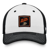 Men's Fanatics Black/White Anaheim Ducks Block Party Snapback Hat