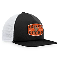 Men's Fanatics Black/White Anaheim Ducks Foam Front Patch Trucker Snapback Hat