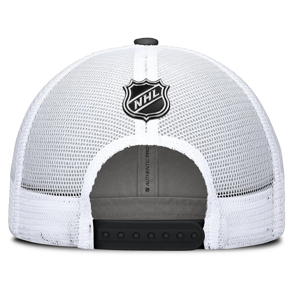 Casquette ajustable Fanatics noire/blanche pour hommes Anaheim Ducks Rink 9