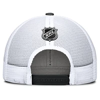 Casquette ajustable Fanatics noire/blanche pour hommes Anaheim Ducks Rink 9