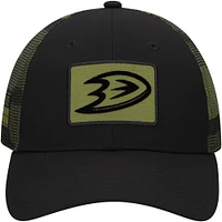 Men's Fanatics  Black Anaheim Ducks Authentic Pro Military Appreciation Adjustable Hat