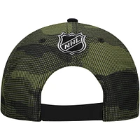 Men's Fanatics  Black Anaheim Ducks Authentic Pro Military Appreciation Adjustable Hat