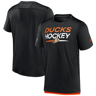 Men's Fanatics  Black Anaheim Ducks Authentic Pro Tech T-Shirt