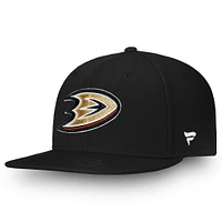 Casquette Snapback Fanatics noire pour homme avec emblème de l'équipe Anaheim Ducks