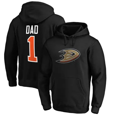 Anaheim Ducks Fanatics Branded #1 Dad Pullover Hoodie - Black