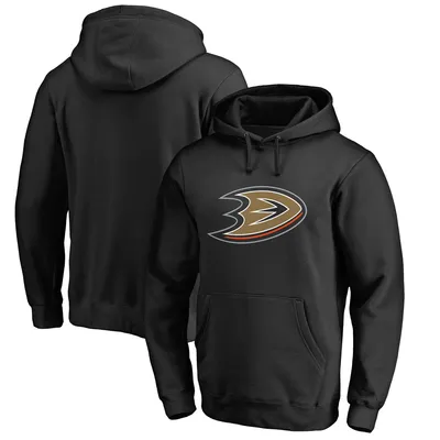 Anaheim Ducks Fanatics Branded Primary Logo Fitted Pullover Hoodie - Black