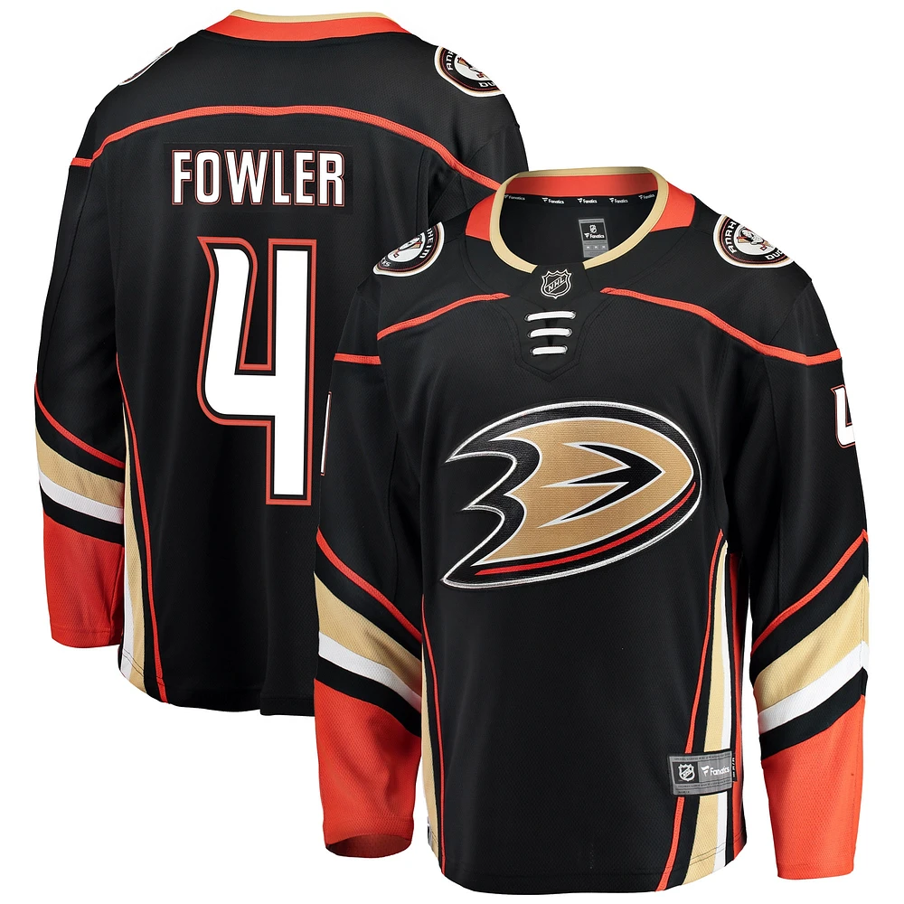 Maillot de joueur échappé des Ducks d'Anaheim Fanatics Cam Fowler pour hommes, noir