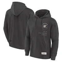 Men's Fanatics Charcoal Anaheim Ducks Future Ground Info Pullover Hoodie
