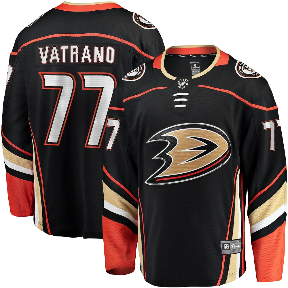 Men's Fanatics Frank Vatrano Black Anaheim Ducks Home Breakaway Player Jersey